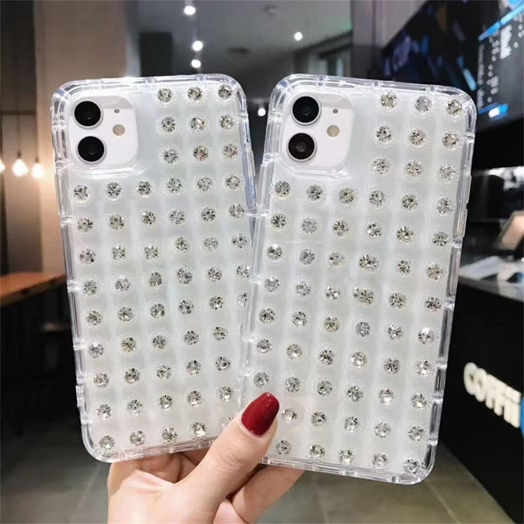 For iPhone 12 Pro Max Transparent Diamond TPU Shockproof Phone Case