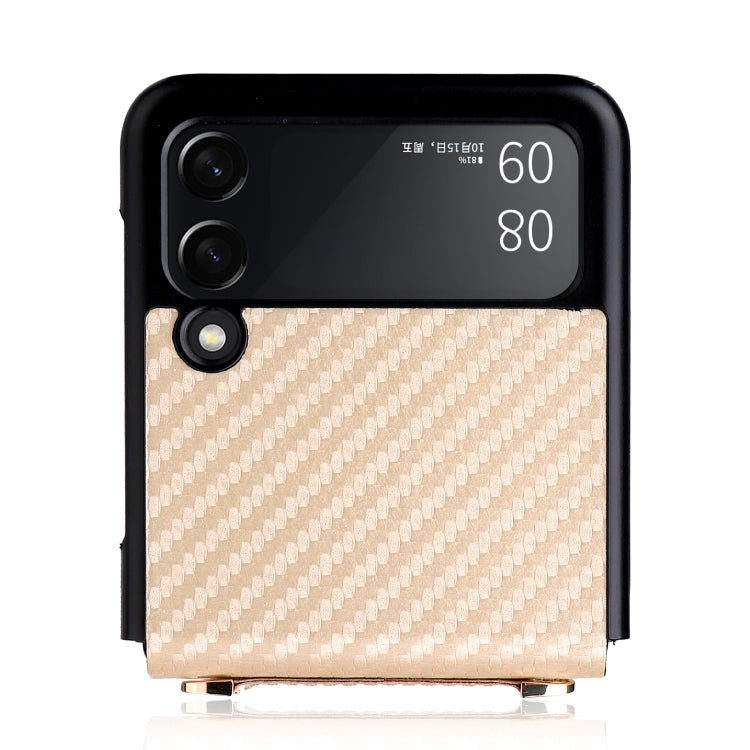 For Samsung Galaxy Z Flip3 5G Carbon Fiber Texture Shock-proof PU Phone Case