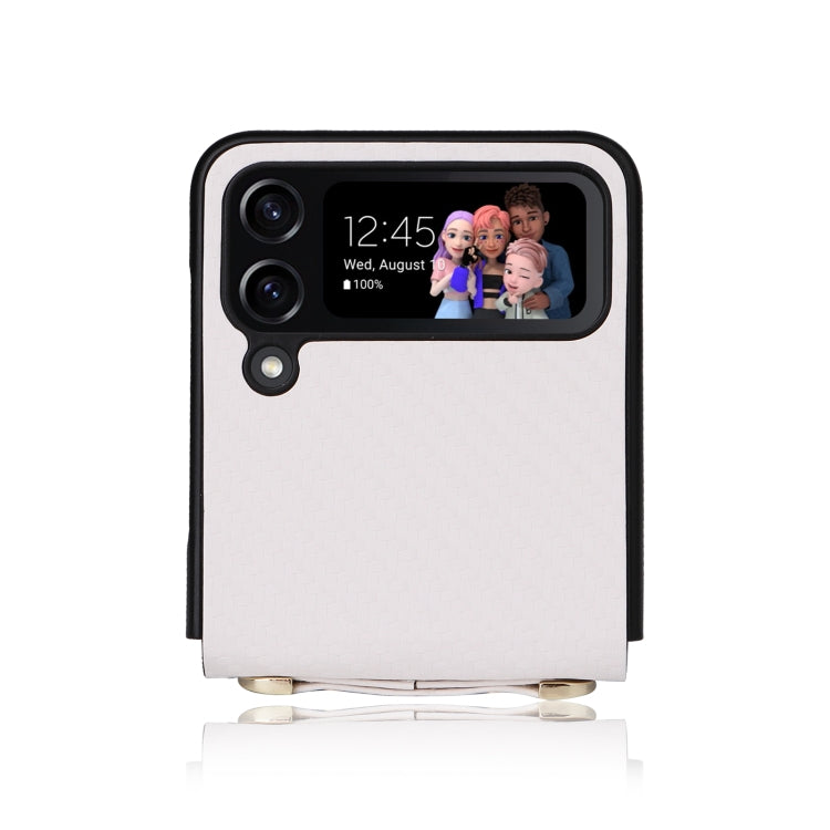 For Samsung Galaxy Z Flip3 5G Carbon Fiber Texture Shock-proof PU Phone Case