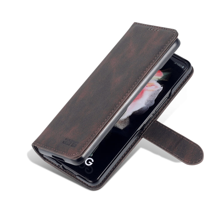 For Samsung Galaxy Z Fold3 5G AZNS Dream II Skin Feel PU+TPU Horizontal Flip PU Phone Case