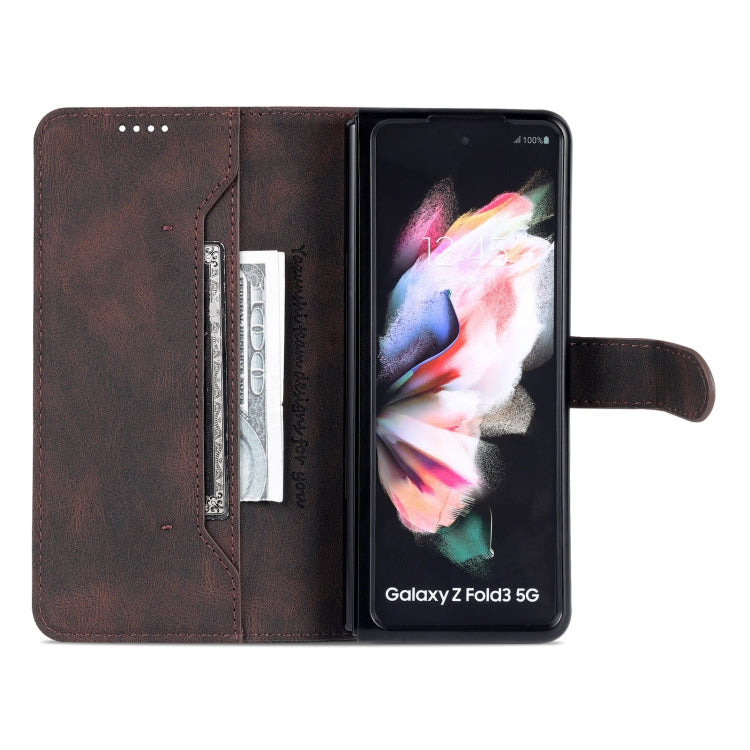 For Samsung Galaxy Z Fold3 5G AZNS Dream II Skin Feel PU+TPU Horizontal Flip PU Phone Case