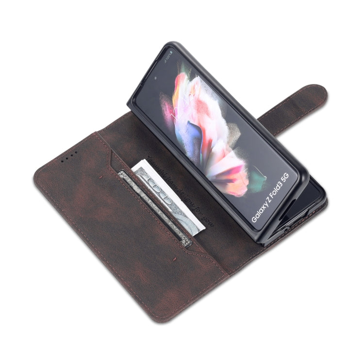 For Samsung Galaxy Z Fold3 5G AZNS Dream II Skin Feel PU+TPU Horizontal Flip PU Phone Case