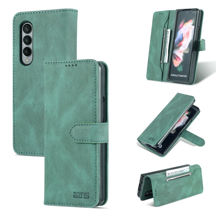 For Samsung Galaxy Z Fold3 5G AZNS Dream II Skin Feel PU+TPU Horizontal Flip PU Phone Case
