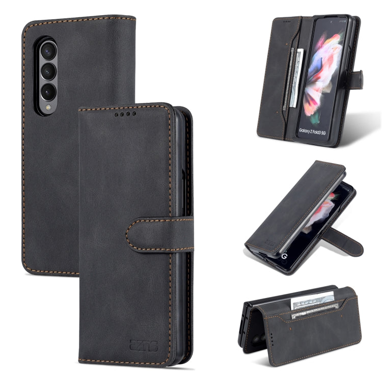 For Samsung Galaxy Z Fold3 5G AZNS Dream II Skin Feel PU+TPU Horizontal Flip PU Phone Case