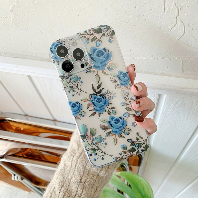 For iPhone 13 Pro Plating Transparent Double-sided Film IMD TPU Phone Case