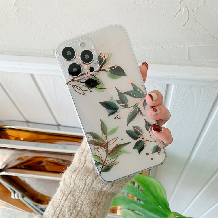 For iPhone 13 Pro Plating Transparent Double-sided Film IMD TPU Phone Case