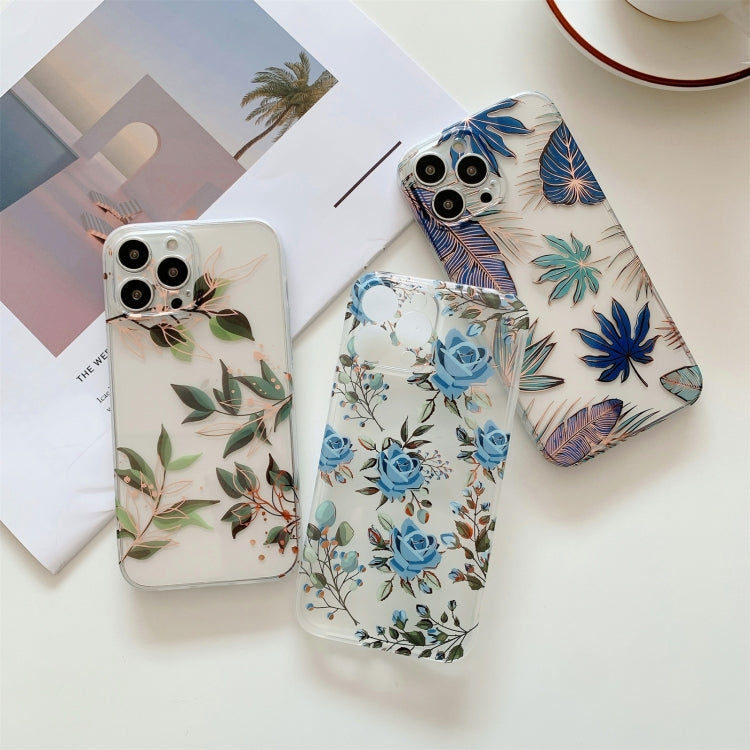 For iPhone 13 Pro Plating Transparent Double-sided Film IMD TPU Phone Case