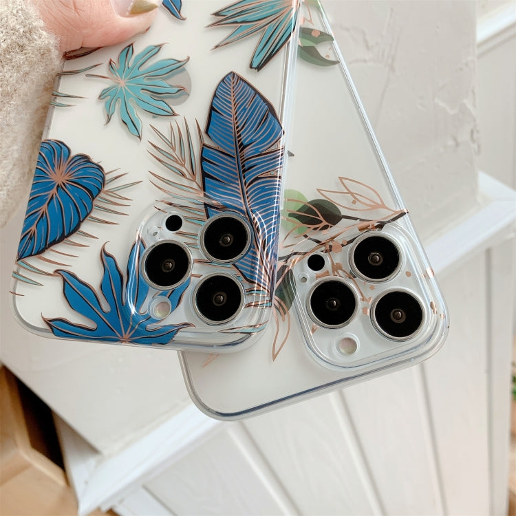 For iPhone 13 Pro Max Plating Transparent Double-sided Film IMD TPU Phone Case