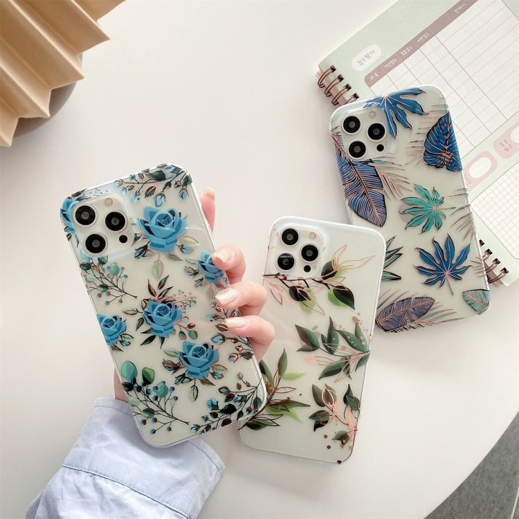 For iPhone 12 Pro Max Plating Transparent Double-sided Film IMD TPU Phone Case