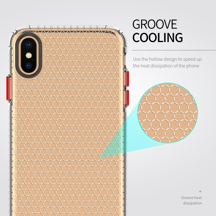For iPhone XS Max Honeycomb Shockproof TPU Case
