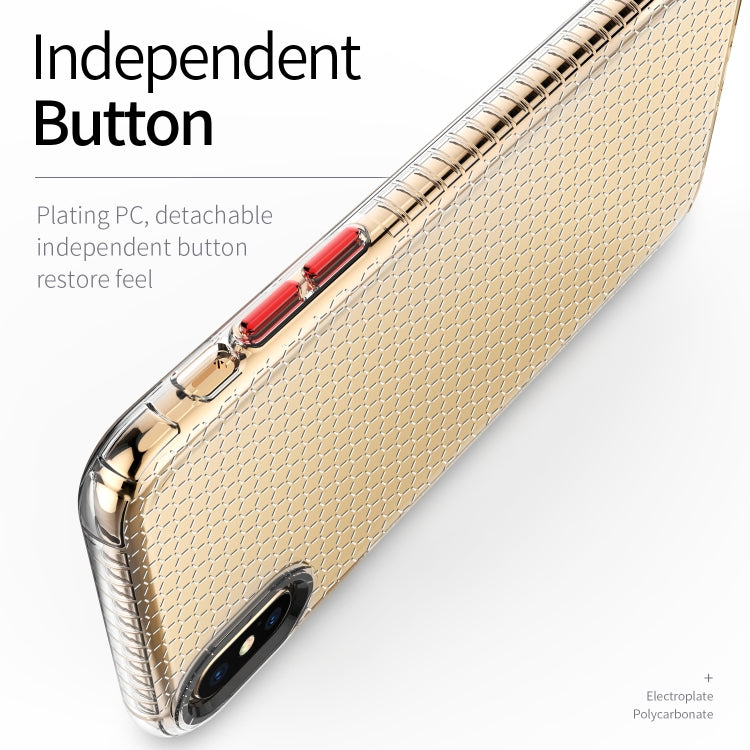 For iPhone XS Max Honeycomb Shockproof TPU Case