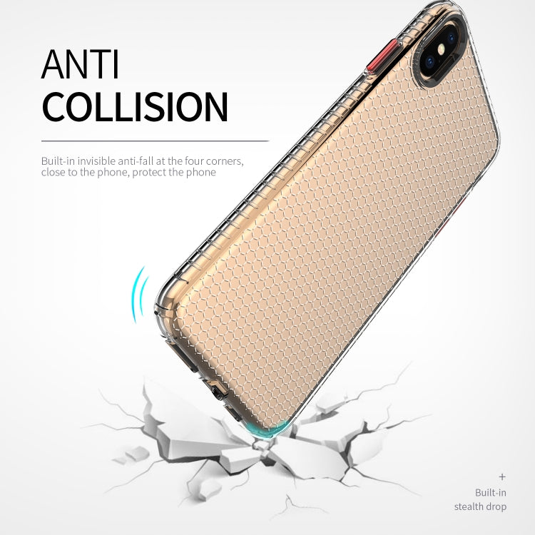 For iPhone XS Max Honeycomb Shockproof TPU Case