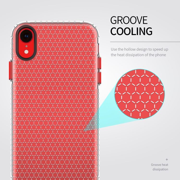 For iPhone XR Honeycomb Shockproof TPU Case