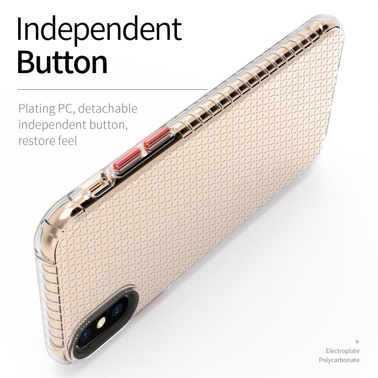 For iPhone X / XS Honeycomb Shockproof TPU Case