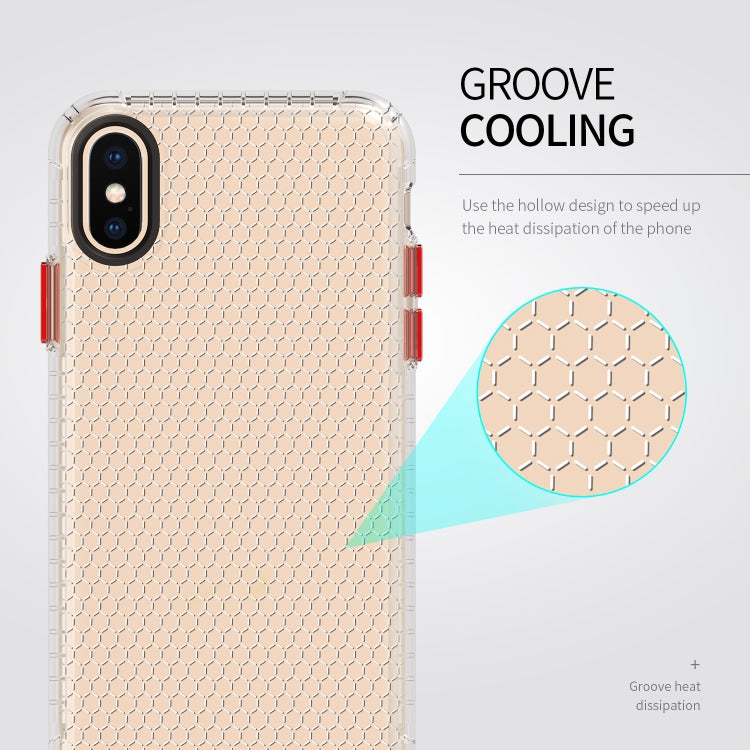 For iPhone X / XS Honeycomb Shockproof TPU Case