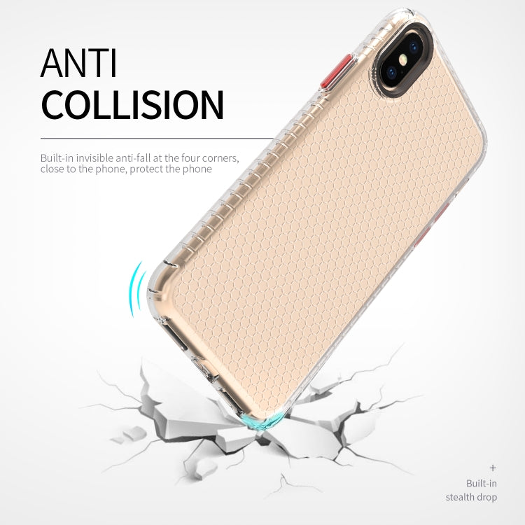 For iPhone X / XS Honeycomb Shockproof TPU Case