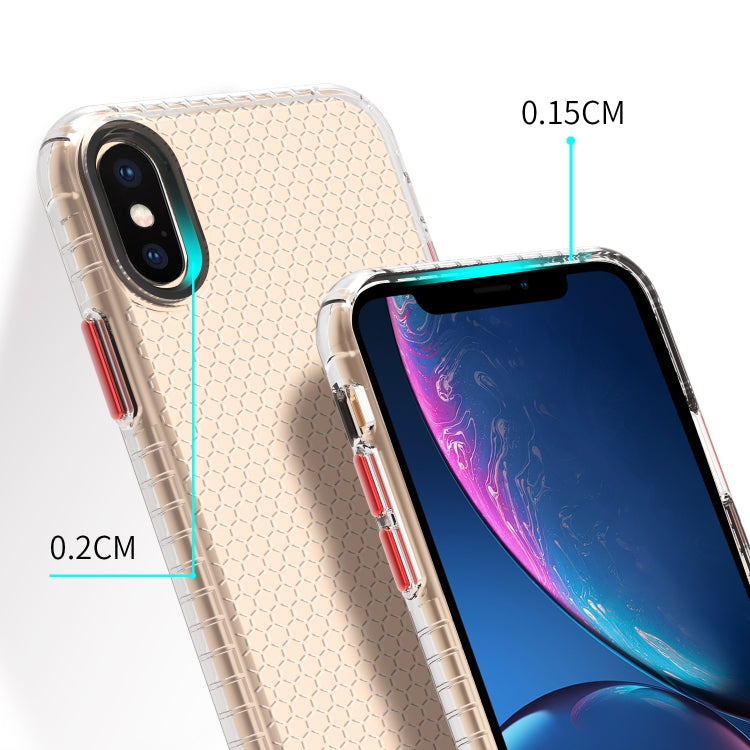 For iPhone X / XS Honeycomb Shockproof TPU Case