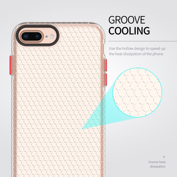 For iPhone 8 Plus / 7 Plus / 6 Plus Honeycomb Shockproof TPU Case