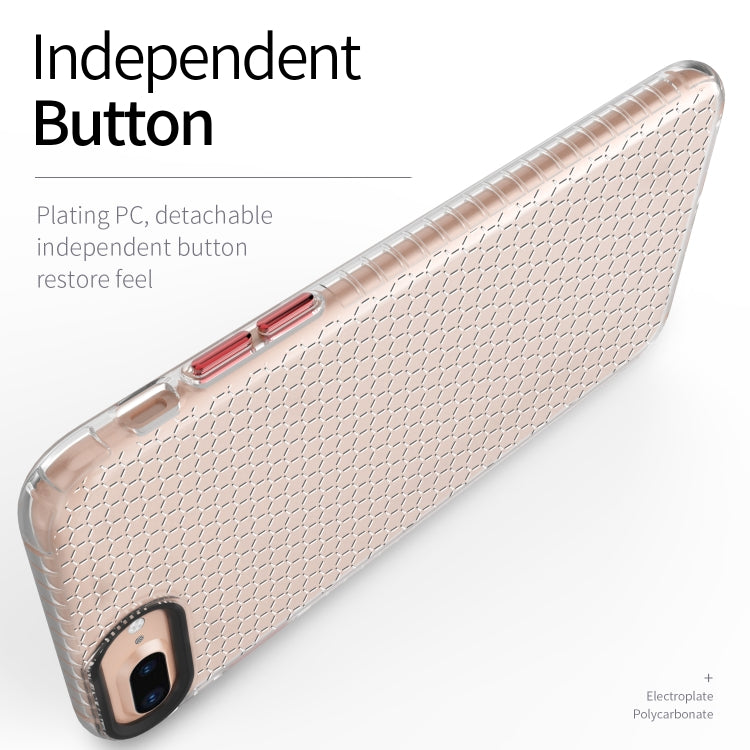 For iPhone 8 Plus / 7 Plus / 6 Plus Honeycomb Shockproof TPU Case