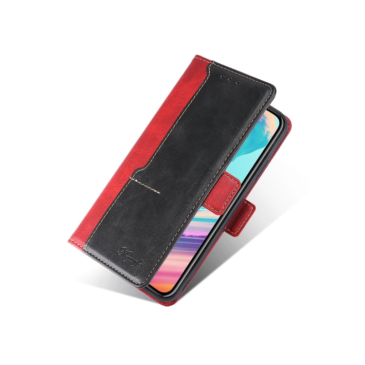For Samsung Galaxy M52 5G Retro Texture Contrast Color Buckle Horizontal Flip Leather Case with Holder
