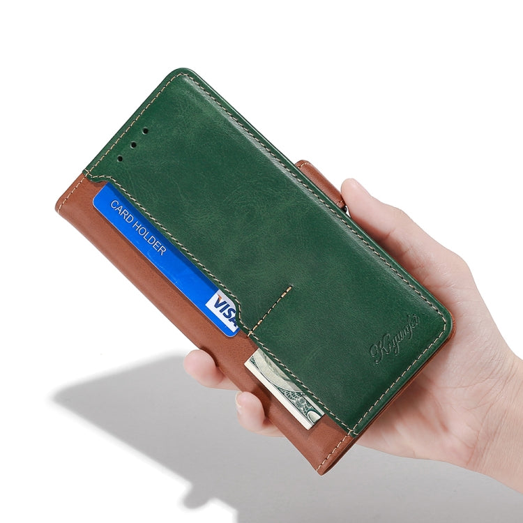 For Samsung Galaxy M52 5G Retro Texture Contrast Color Buckle Horizontal Flip Leather Case with Holder