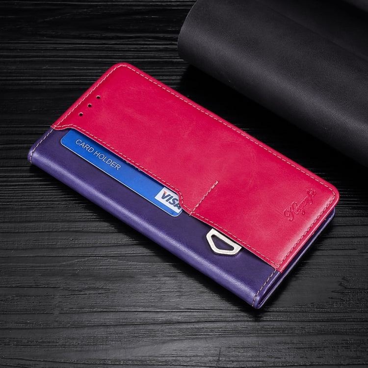 For Samsung Galaxy M52 5G Retro Texture Contrast Color Buckle Horizontal Flip Leather Case with Holder