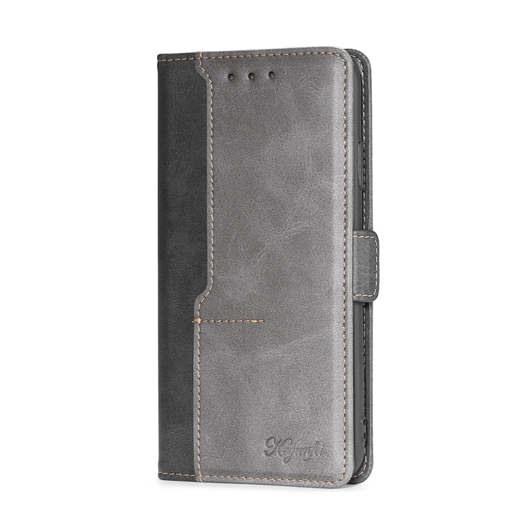 For Samsung Galaxy A30 (Japan Ver.) Retro Texture Contrast Color Buckle Horizontal Flip Leather Case with Holder