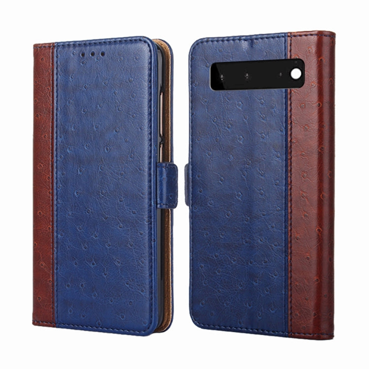 For Google Pixel 6 Ostrich Texture Horizontal Flip Leather Phone Case with Holder & Card Slots & Wallet