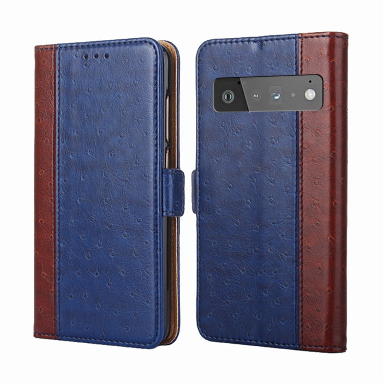 For Google Pixel 6 Pro Ostrich Texture Horizontal Flip Leather Phone Case with Holder & Card Slots & Wallet