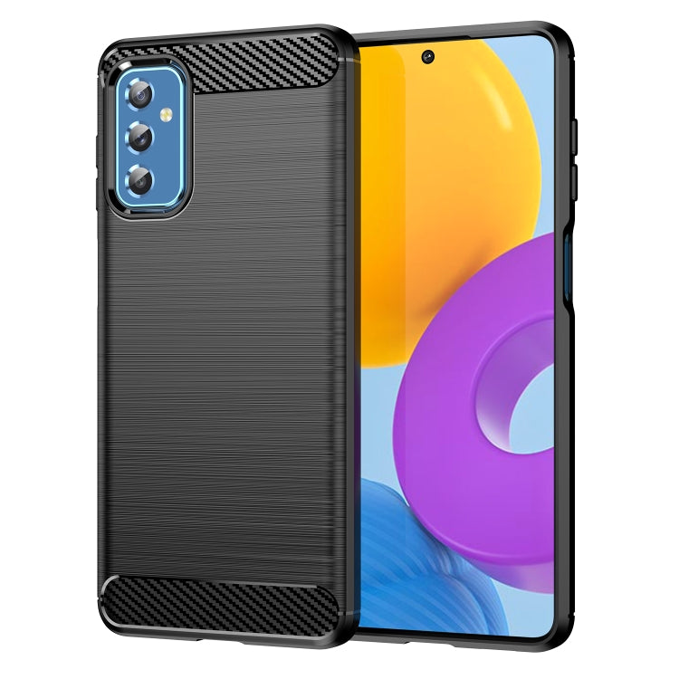 For Samsung Galaxy M52 5G Brushed Texture Carbon Fiber TPU Phone Case