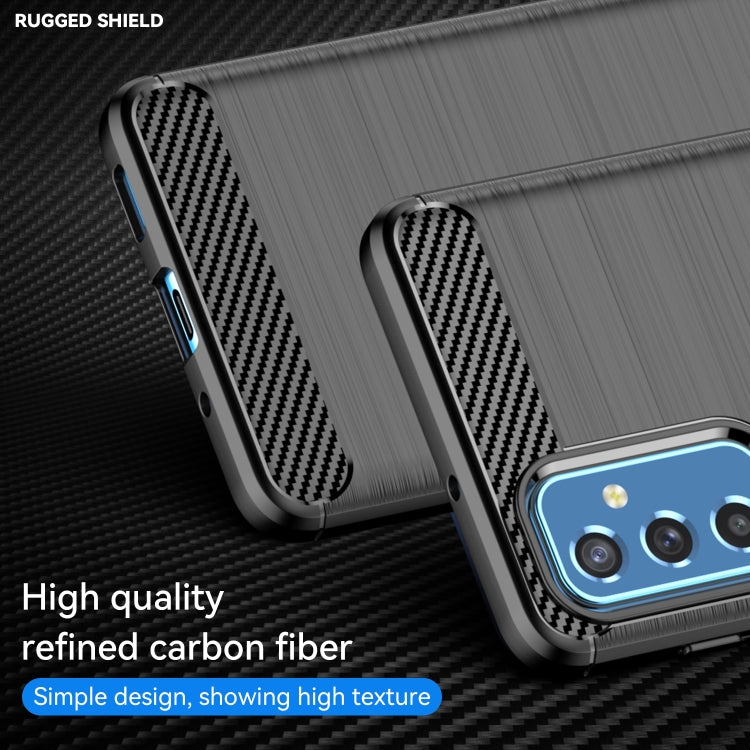 For Samsung Galaxy M52 5G Brushed Texture Carbon Fiber TPU Phone Case