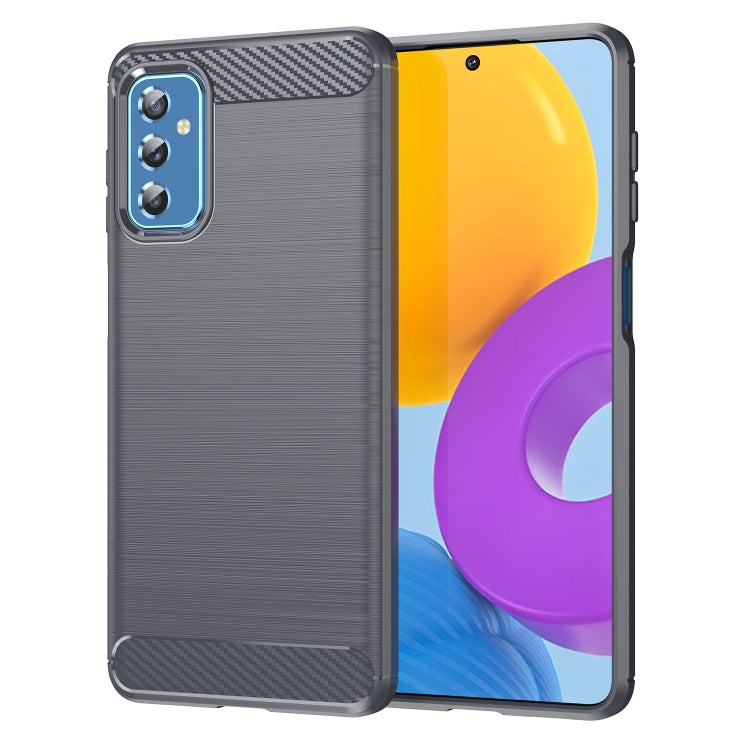 For Samsung Galaxy M52 5G Brushed Texture Carbon Fiber TPU Phone Case
