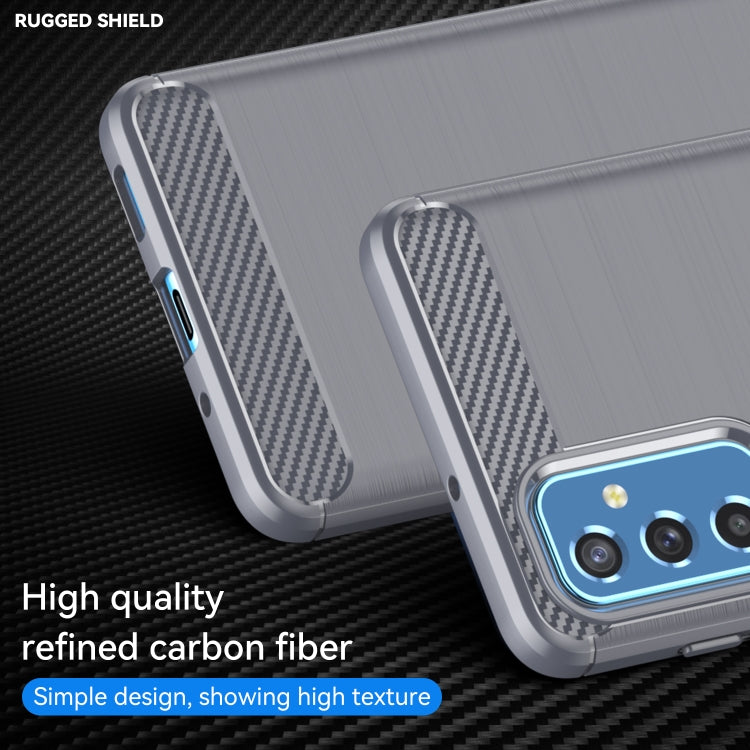 For Samsung Galaxy M52 5G Brushed Texture Carbon Fiber TPU Phone Case