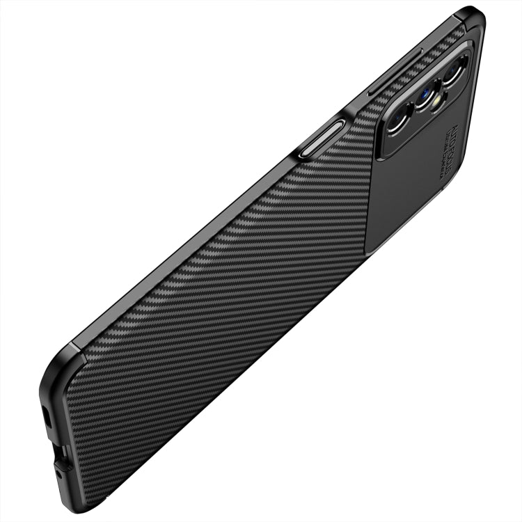 For Samsung Galaxy M52 5G Carbon Fiber Texture Shockproof TPU Phone Case