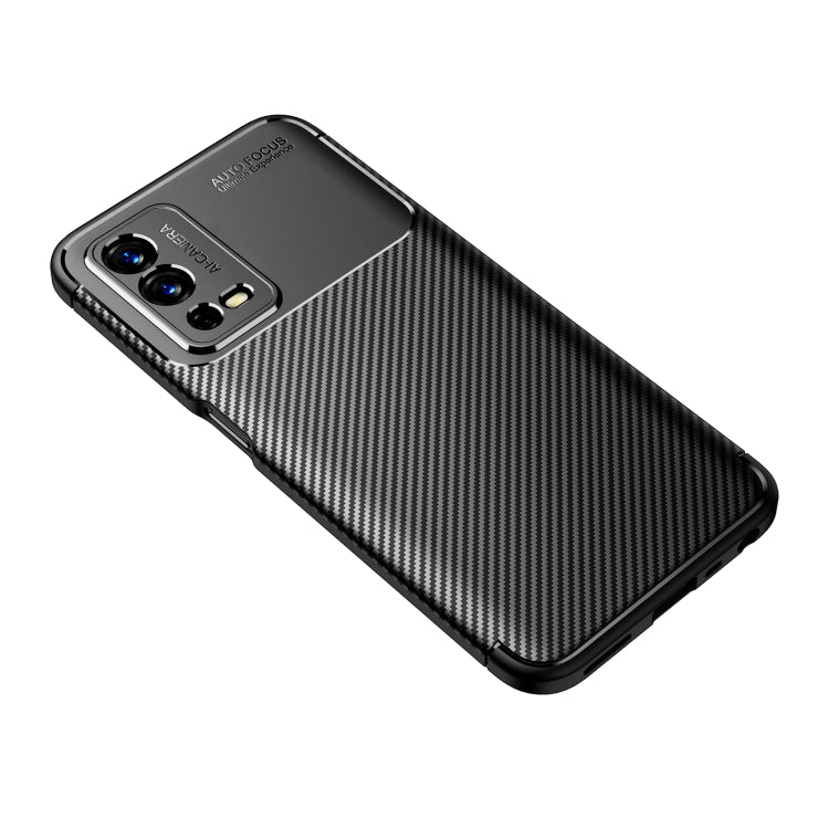 For OPPO A55 4G Carbon Fiber Texture Shockproof TPU Phone Case