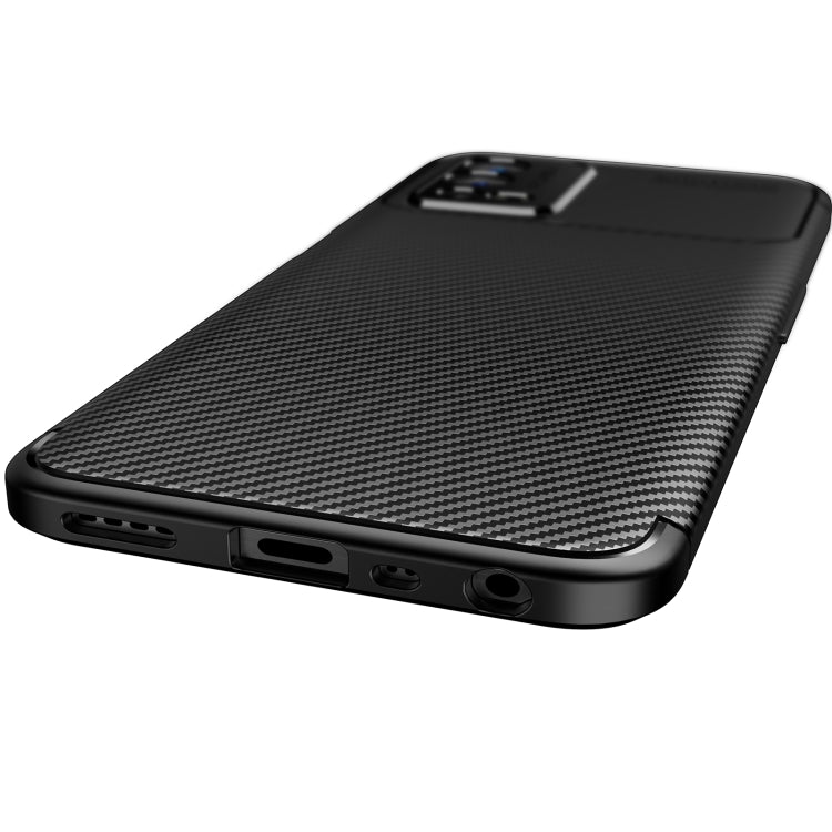For OPPO A55 4G Carbon Fiber Texture Shockproof TPU Phone Case