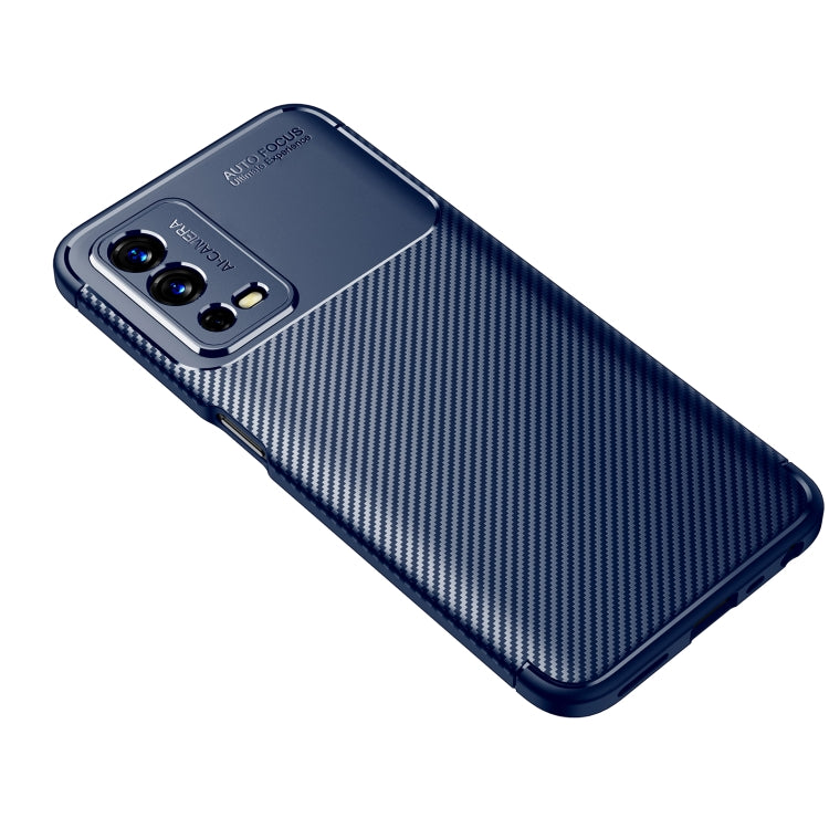 For OPPO A55 4G Carbon Fiber Texture Shockproof TPU Phone Case