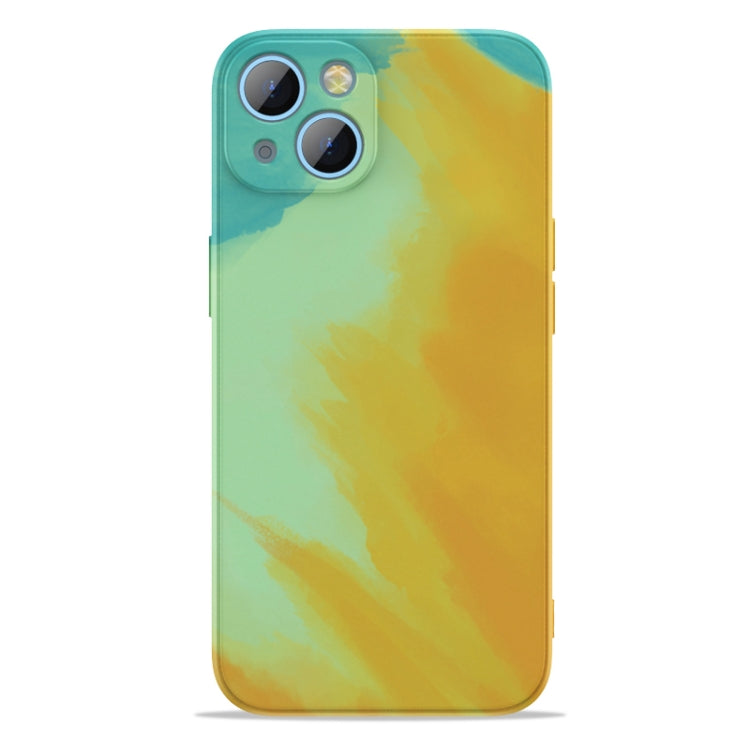 For iPhone 13 mini Watercolor TPU Shockproof Phone Case