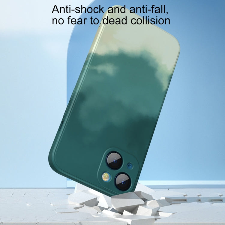 For iPhone 13 mini Watercolor TPU Shockproof Phone Case
