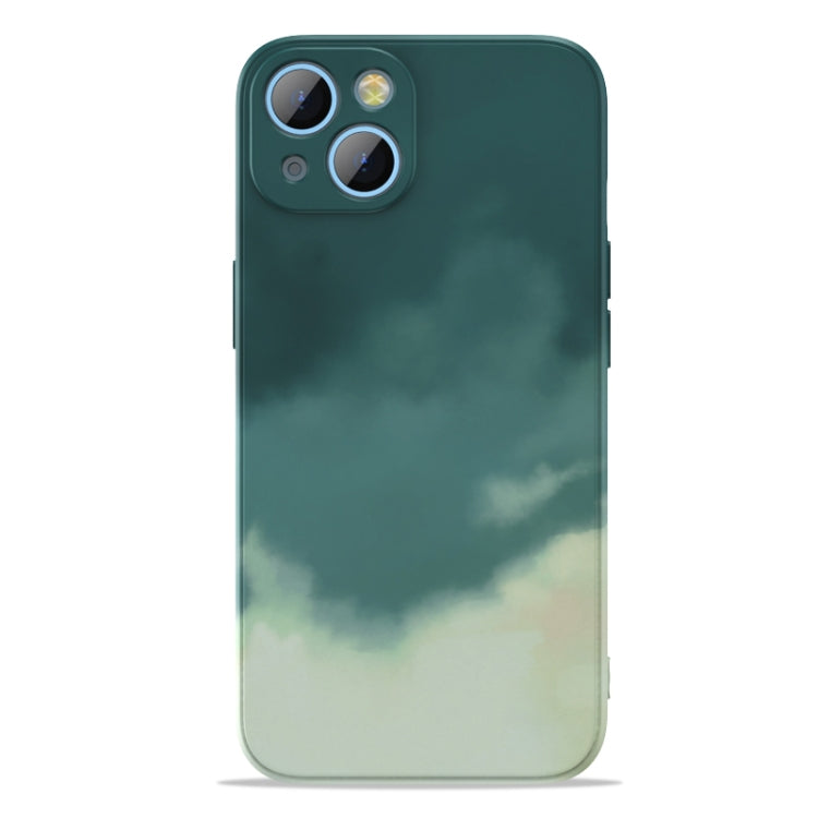 For iPhone 13 Watercolor TPU Shockproof Phone Case