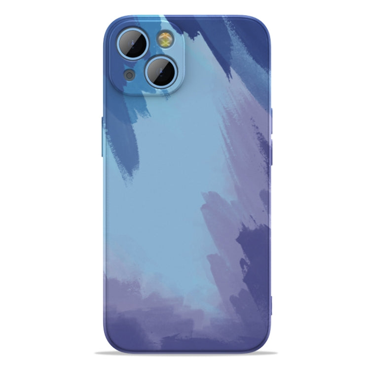 For iPhone 13 Watercolor TPU Shockproof Phone Case