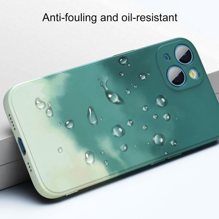 For iPhone 13 Watercolor TPU Shockproof Phone Case