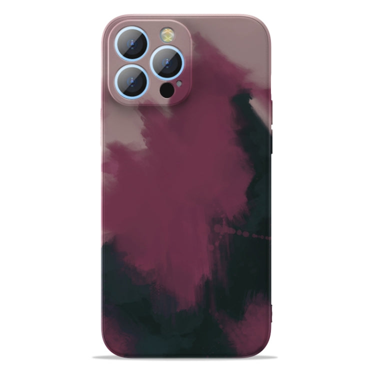 For iPhone 13 Pro Max Watercolor TPU Shockproof Phone Case