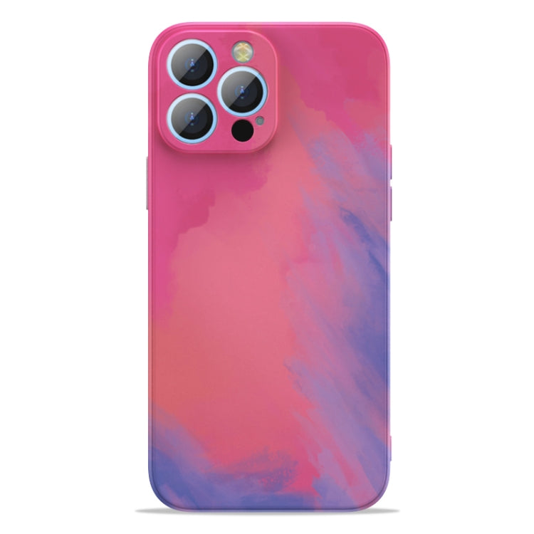 For iPhone 13 Pro Max Watercolor TPU Shockproof Phone Case