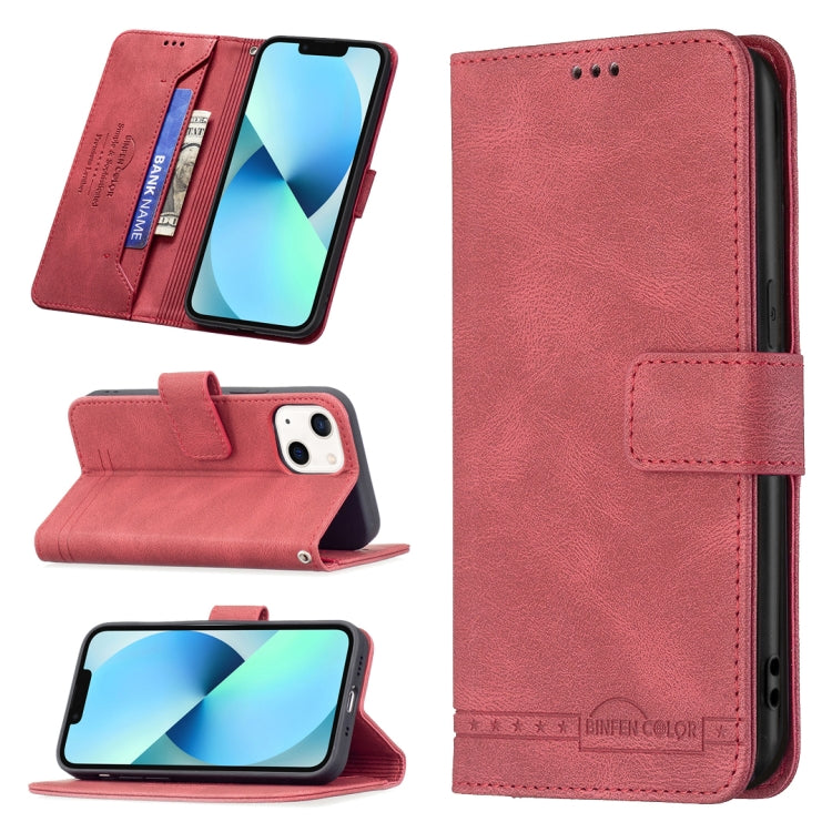 For iPhone 13 mini Magnetic Clasp RFID Blocking Anti-Theft Leather Case with Holder & Card Slots & Wallet