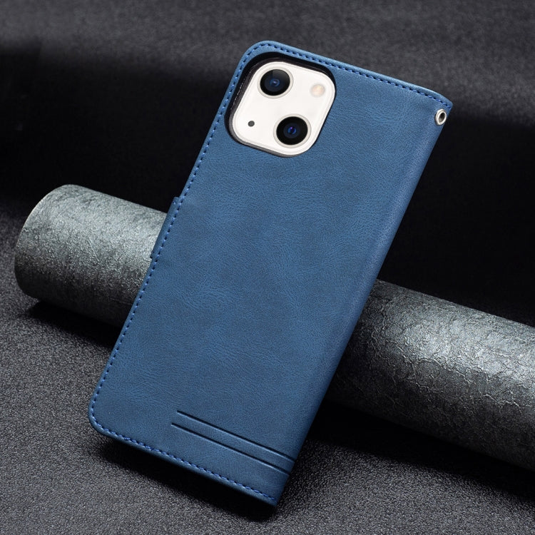 For iPhone 13 mini Magnetic Clasp RFID Blocking Anti-Theft Leather Case with Holder & Card Slots & Wallet