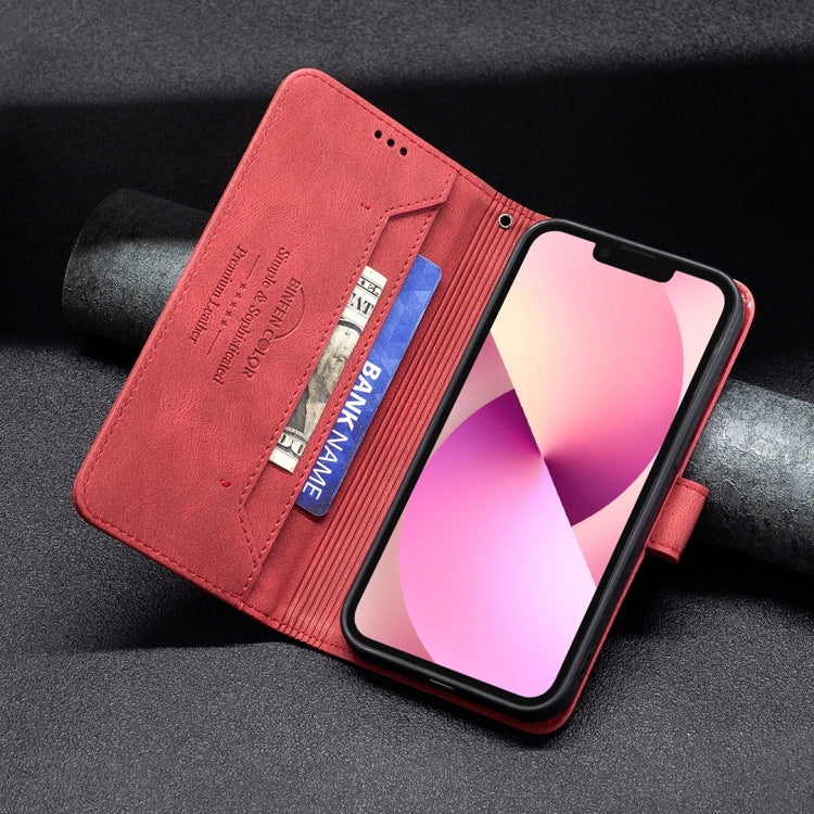 For iPhone 13 Magnetic Clasp RFID Blocking Anti-Theft Leather Case with Holder & Card Slots & Wallet