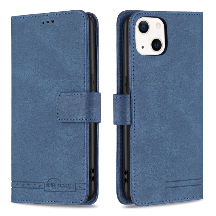 For iPhone 13 Magnetic Clasp RFID Blocking Anti-Theft Leather Case with Holder & Card Slots & Wallet