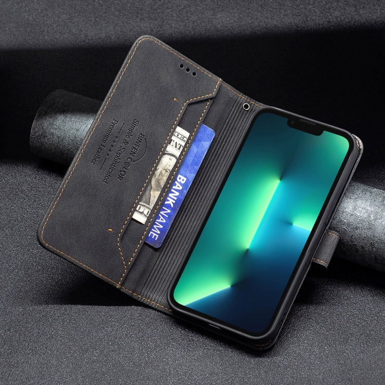 For iPhone 13 Pro Magnetic Clasp RFID Blocking Anti-Theft Leather Case with Holder & Card Slots & Wallet