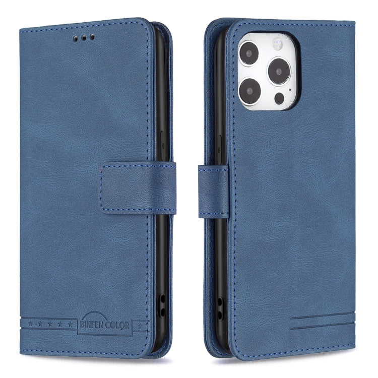 For iPhone 13 Pro Magnetic Clasp RFID Blocking Anti-Theft Leather Case with Holder & Card Slots & Wallet